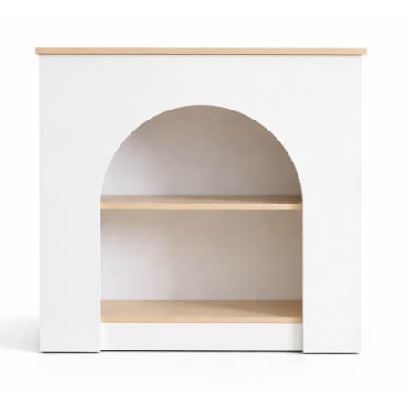 ตู้เตี้ย ดีไซน์เตาผิง PROSPACE FURNITURE รุ่น A ขนาด 80X25X80 ซม. สีขาว_0